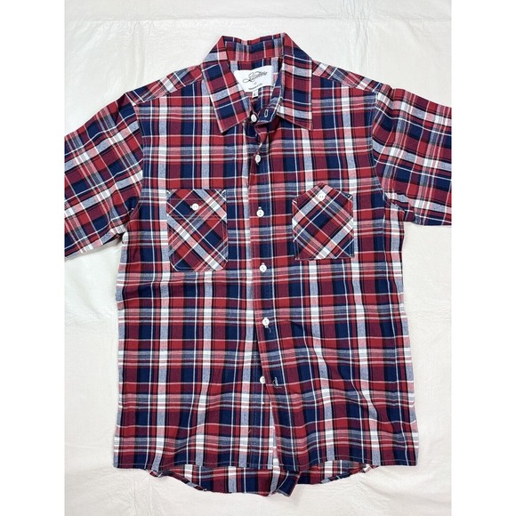 3sixteen Other - Mens 3Sixteen Large Blue Red Short Sleeve Dress Shirt